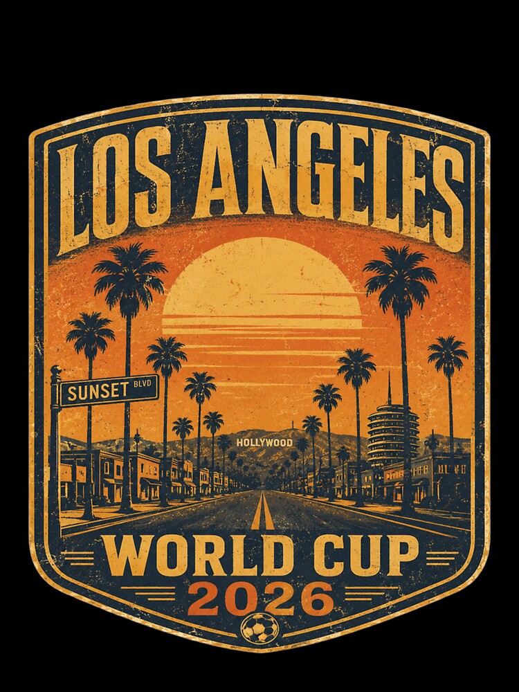Los Angeles World Cup 2026 | Vintage Football Travel Poster by ArthUpscale