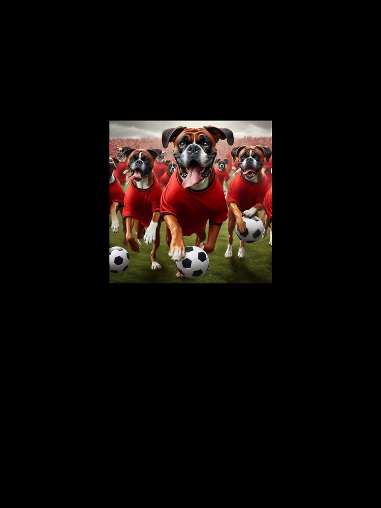 Boxers love football too! Soccer and Dog Lovers - Liverpool, Manchester United, Arsenal, Nottingham Forest - Any dog, any colour by Humour House Designs