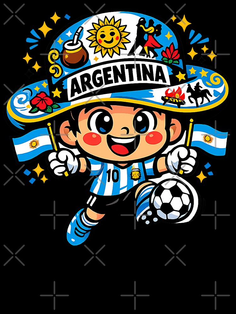 Argentina Soccer 2026 Football Mascot | Argentine fan art | Argentina flag by Youngkev-arts