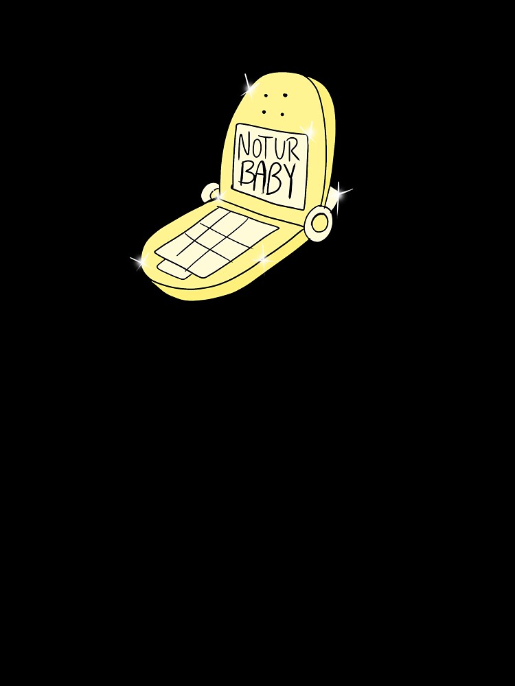 Not Ur Baby Flip Phone (yellow) by gross-girl99