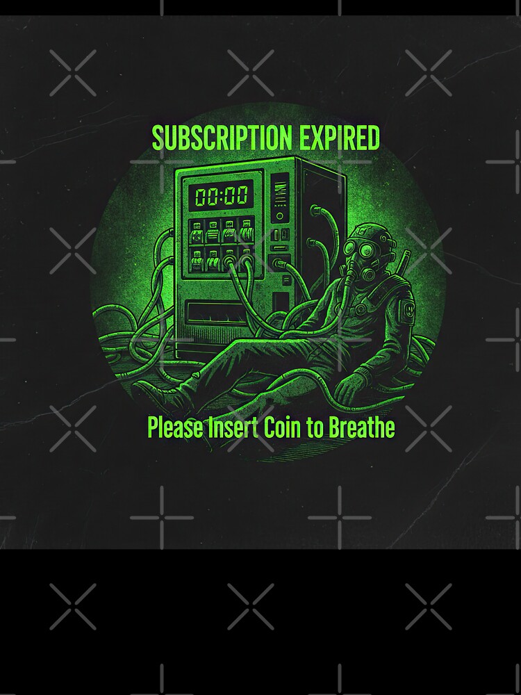 Retro-Futuristic Subscription Economy Dystopian Satire by SavinMercantile