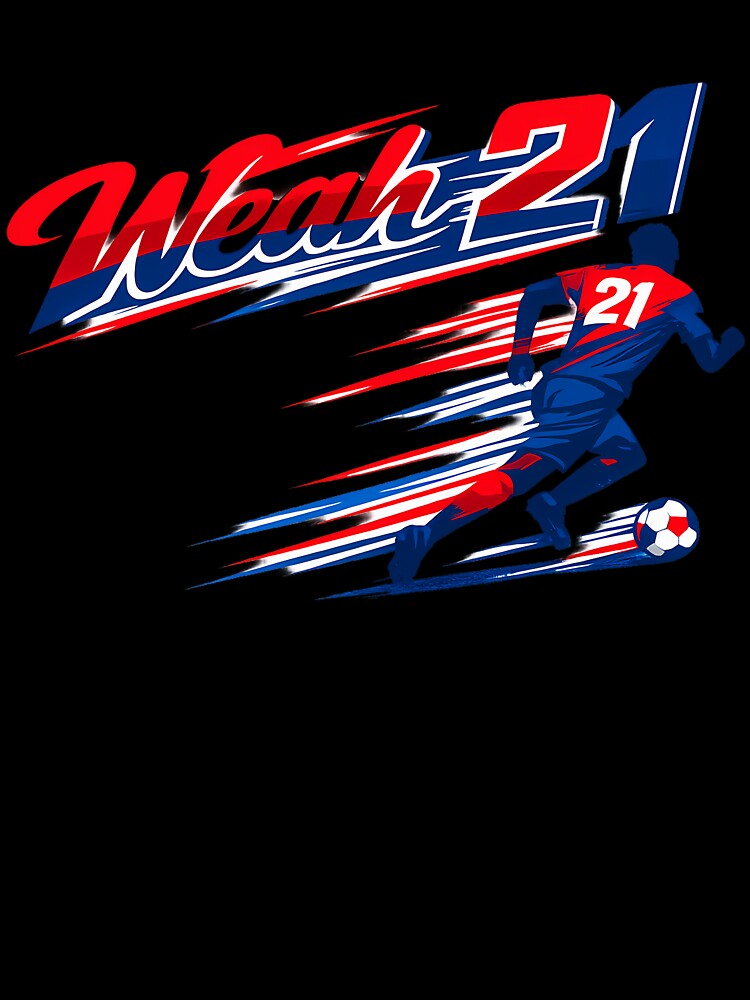 Weah 21 USA Soccer Speed Winger  Fast Football Design by OliviaHayesArt