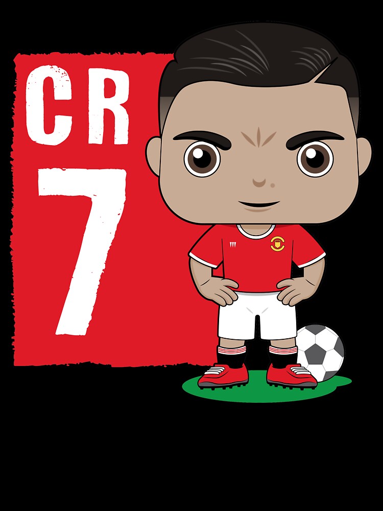 Cartoon Ronaldo CR 7 football soccer design by essjaydesigns