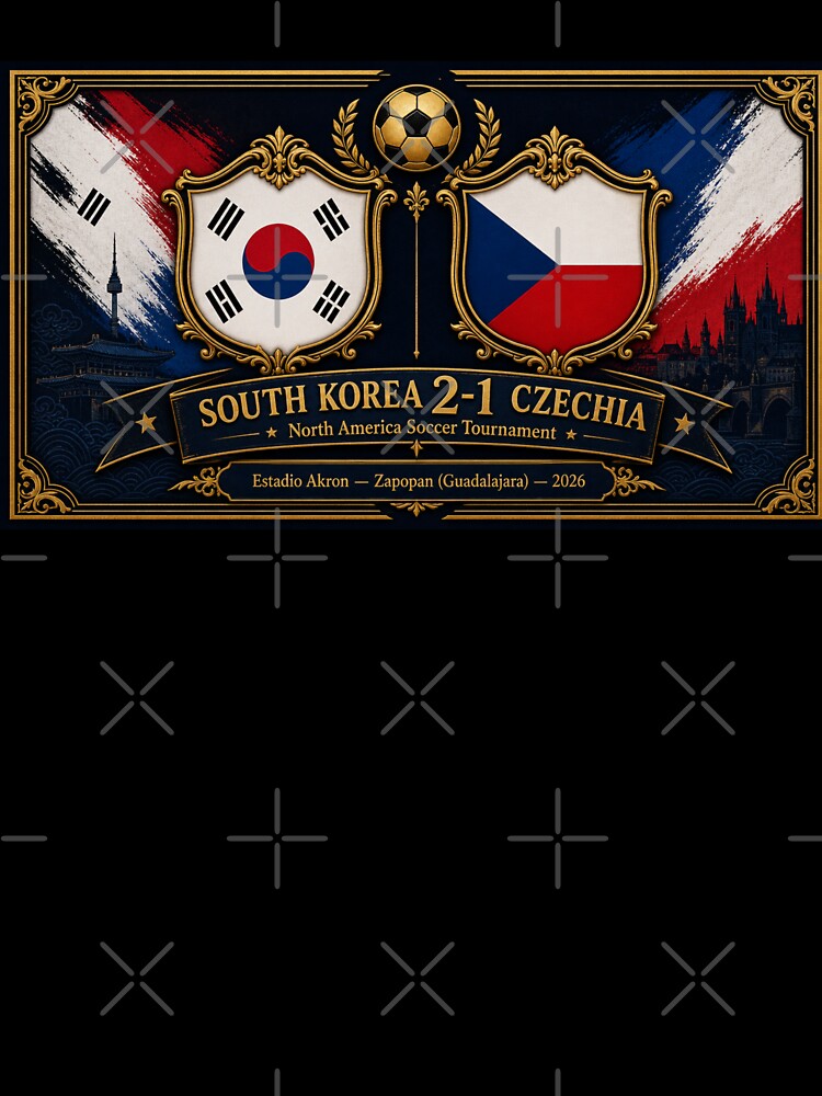 Elegant Oil Artwork of  South Korea vs Czechia Soccer Match by BrickByDream