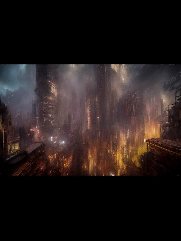 Cyber City Landscape by Adrian I Barnett