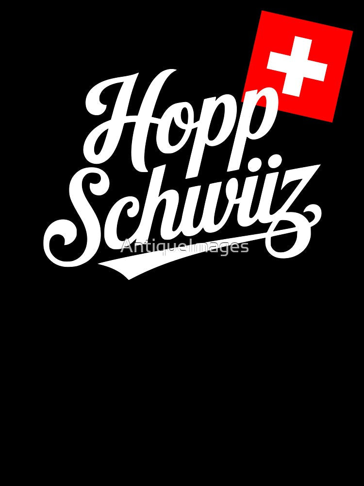 Hopp Schwiiz Go Switzerland Patriotic Fan by AntiqueImages