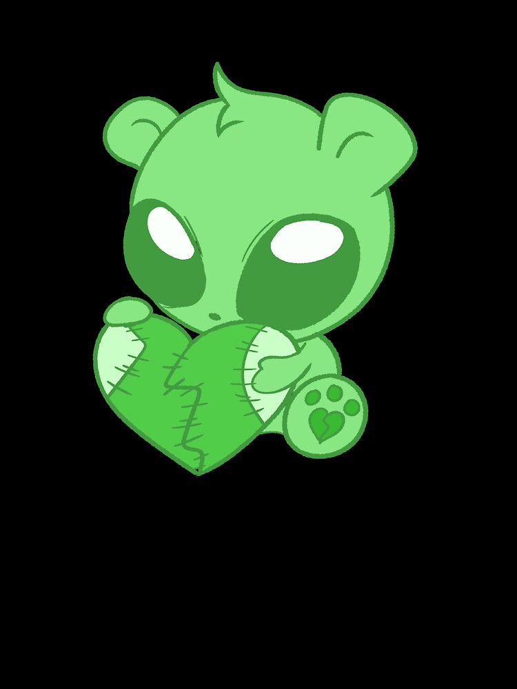 Broken Hearted Bear (green) by gross-girl99