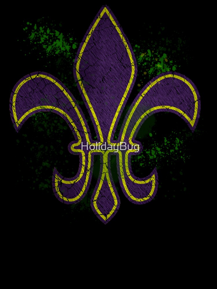 Grunge Mardi Gras fleur-de-lis by HolidayBug