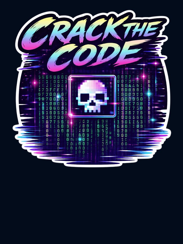 Crack The Code: Retro Cyber Skull by Bug by Design