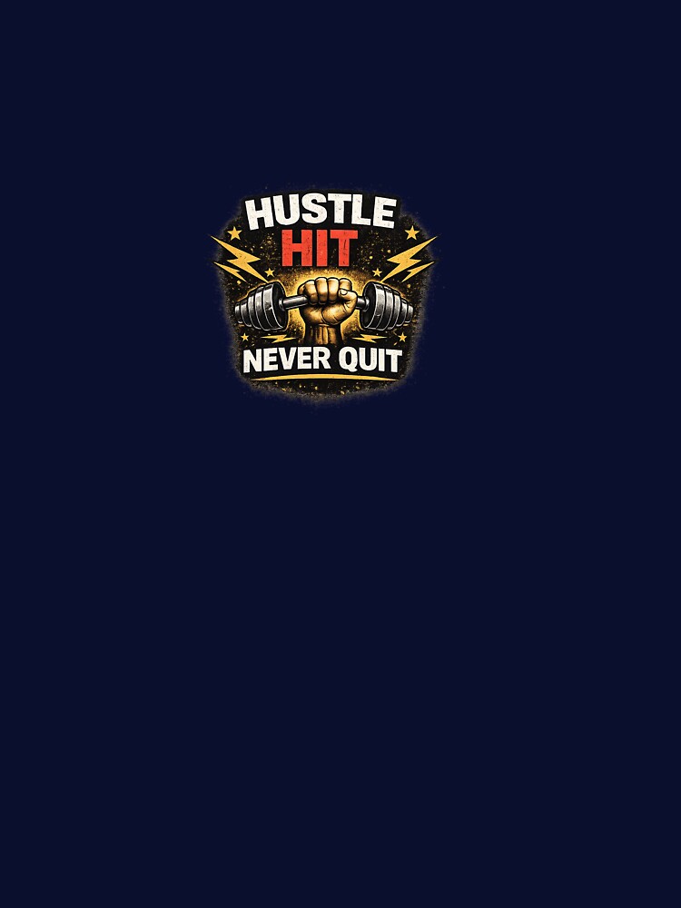 Hustle Hit Never Quit – Gym Motivation Workout Quote by TheTrendVerse