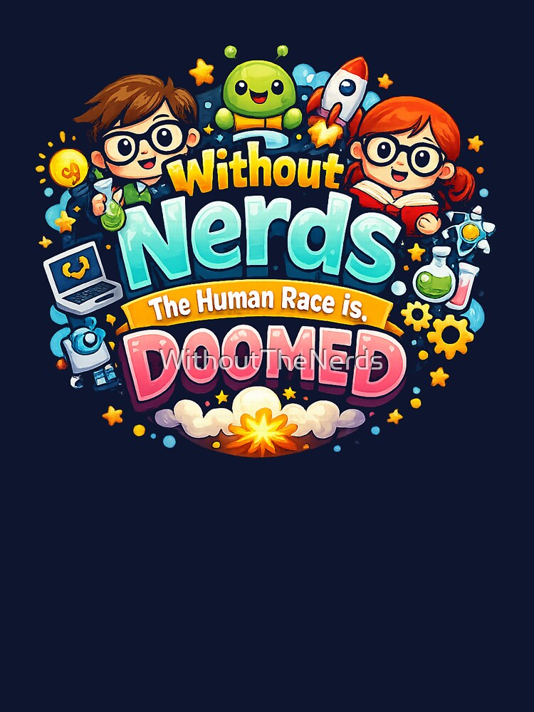 Without Nerds The Human Race Is Doomed Stem Graphic Dark by WithoutTheNerds