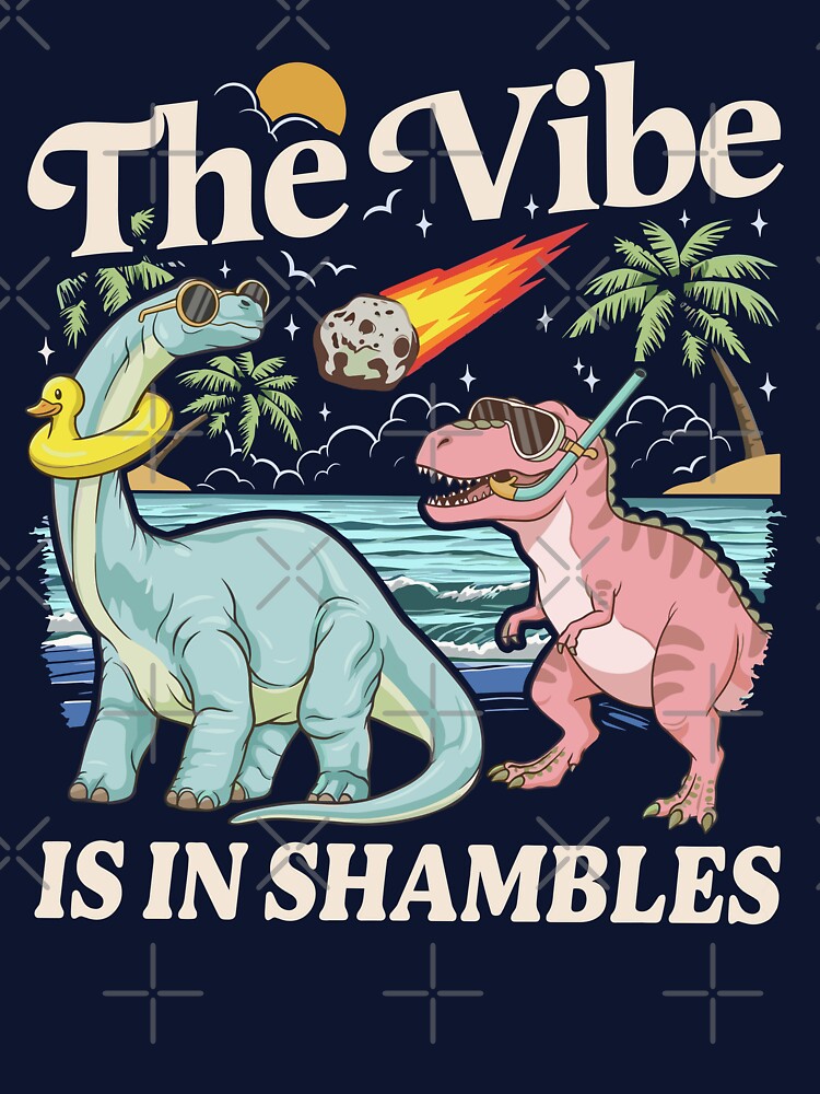 The Vibe Is Dinosaur | Cute Retro Dino Aesthetic by Krasnovaovaova