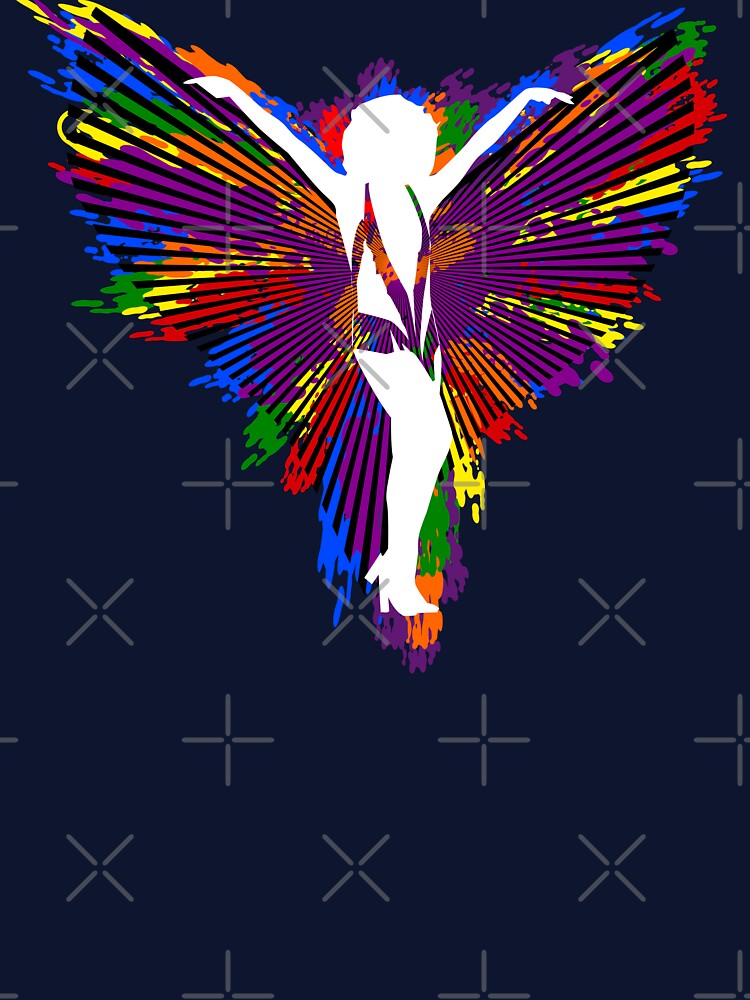 Beautiful angel on multicolored background by Tong4130
