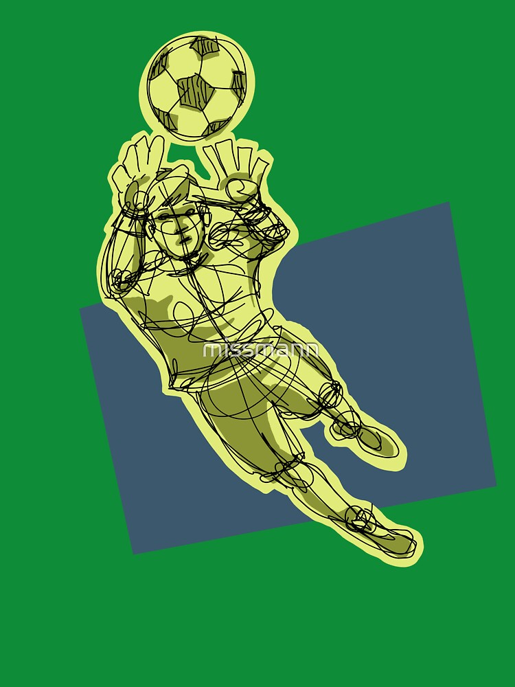 Goalkeeper For The Save with black background by missmann