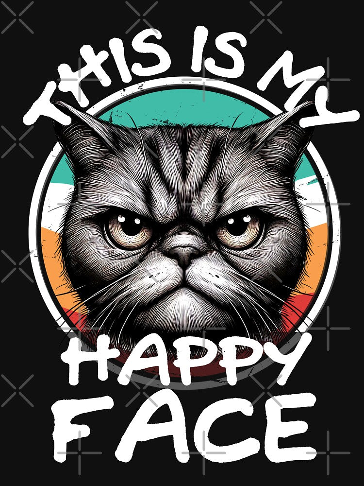 This Is My Happy Face Black British Short Hair Lover by JerdbordinShop
