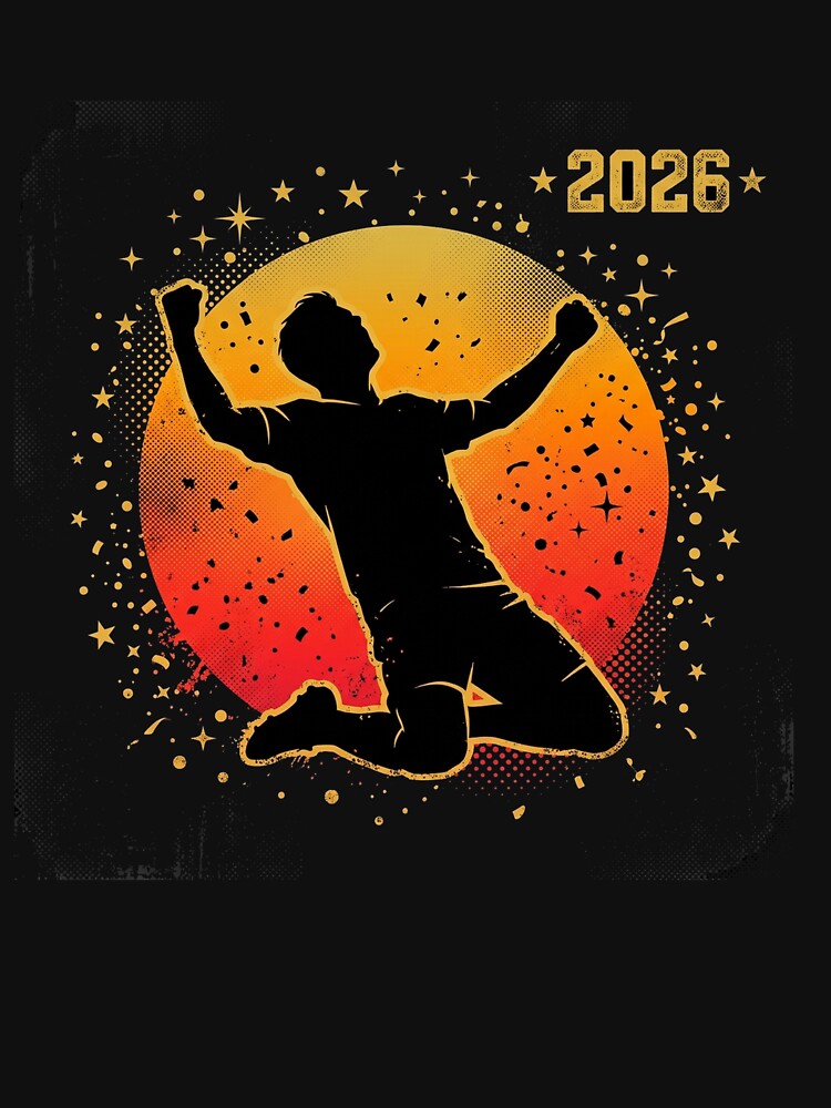 Goal Celebration Silhouette World Cup 2026 Football T-Shirt by Urban Edge Designs