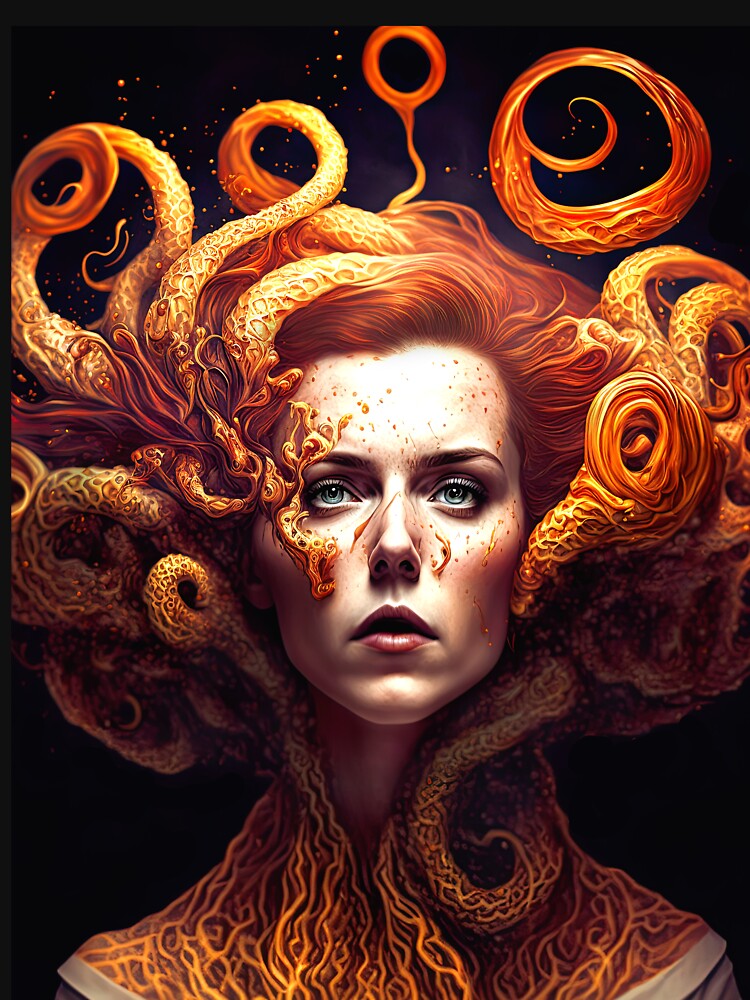 Golden Hair T-shirts, Art Prints by BERKKIZILAY