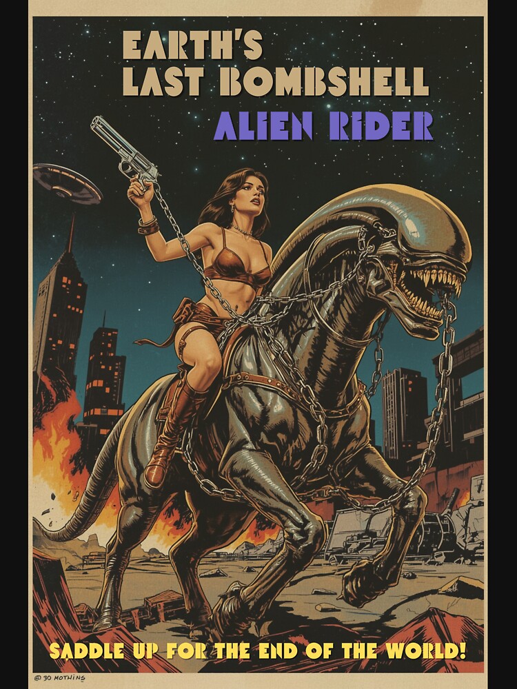 Earth's Last Bombshell Alien Rider - Sci Fi Woman by FilMate