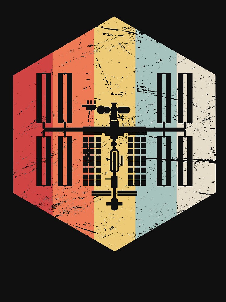 Retro ISS International Space Station Icon by Jam Jar