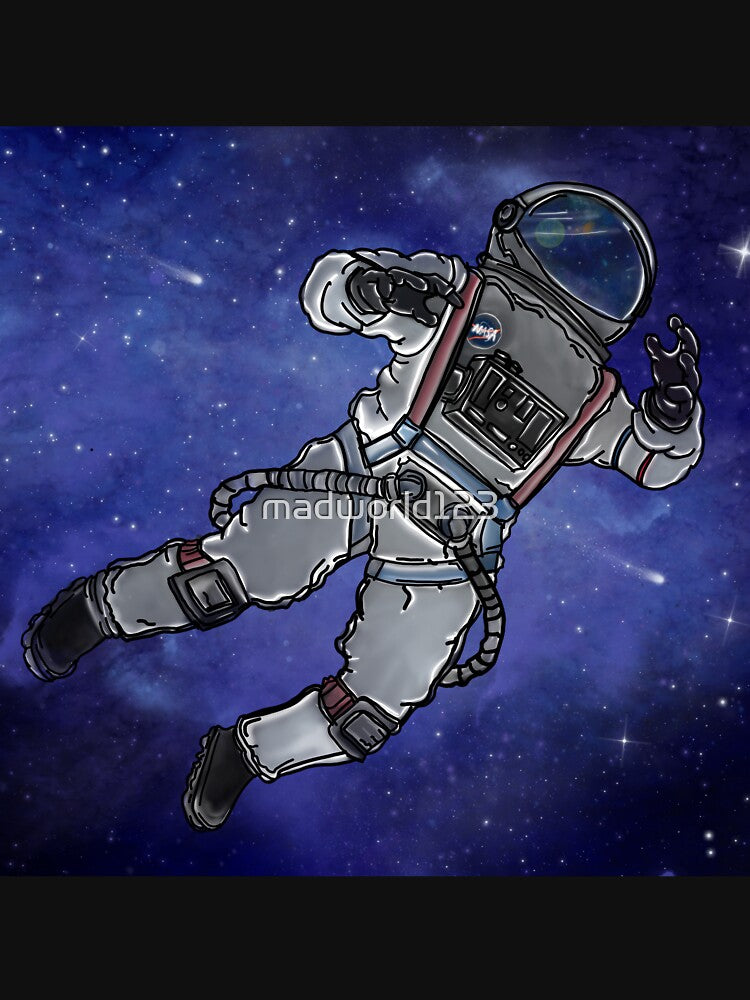 Floating Astronaut in the starry Cosmic Space by madworld123