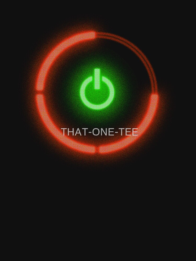 THE RED RING OF DEATH - Power Button, Gamer shirt, Geek Gift, Geek, Computer Geek, Geek Shirt, Nerd Shirt,  Gaming by THAT - ONE - TEE