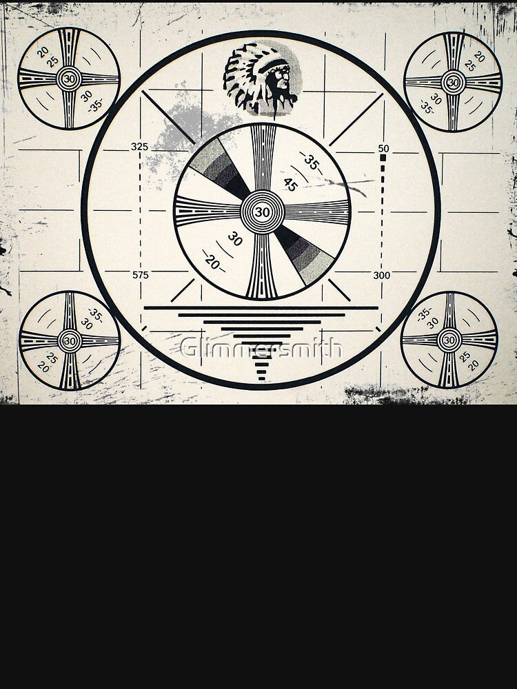 Retro TV Monoscope Test Pattern by Glimmersmith
