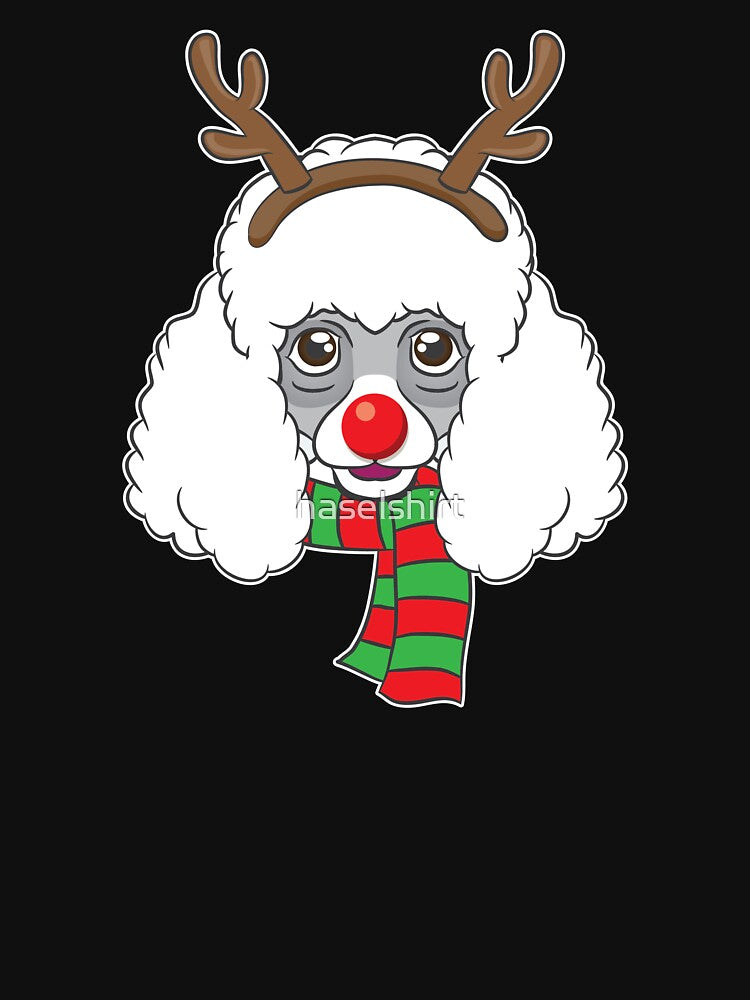 Funny Christmas Dog Xmas Reindeer Poodle Holiday Shirt by haselshirt