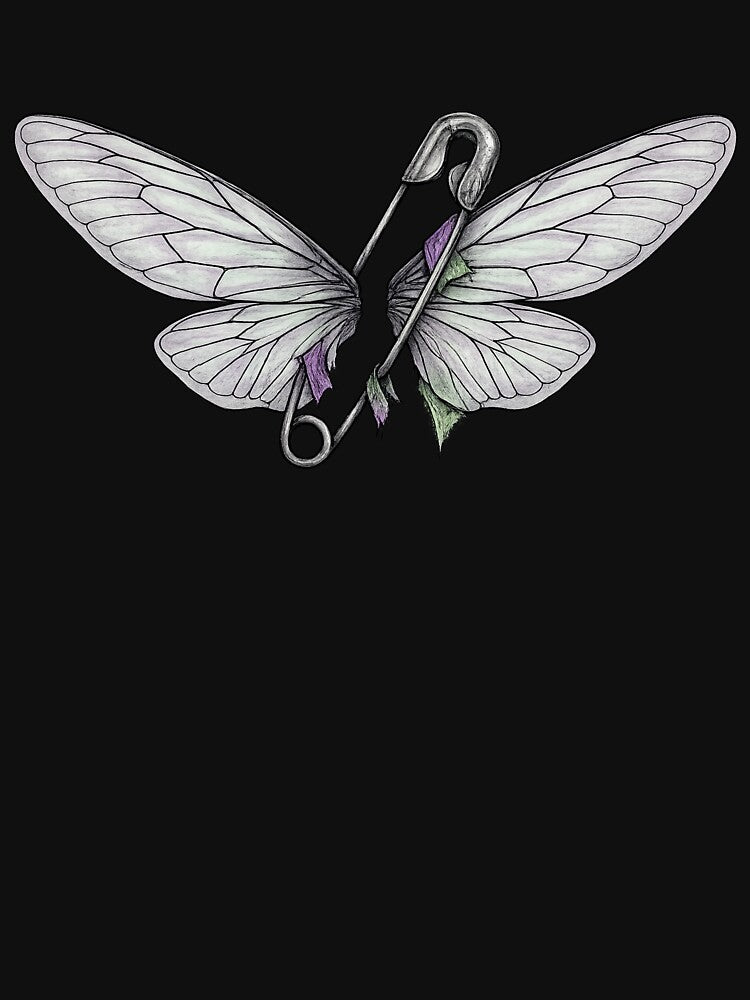 Fairy Grunge Safety Pin Wings by krish-prints