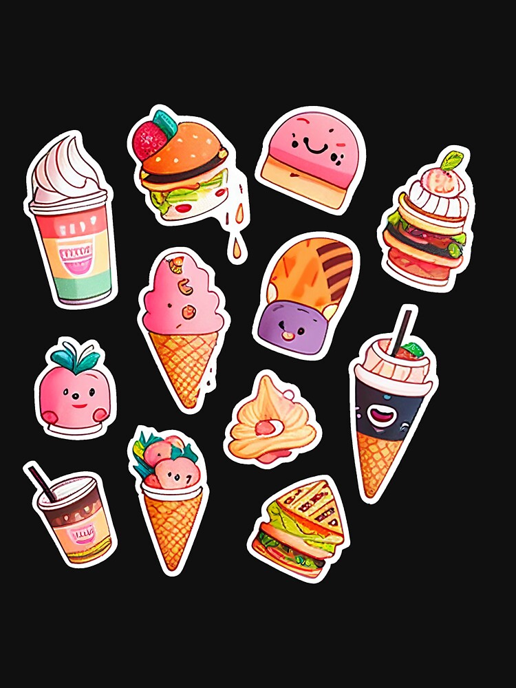 #2 Cute happy food sticker pack by KawaiiFoodArt