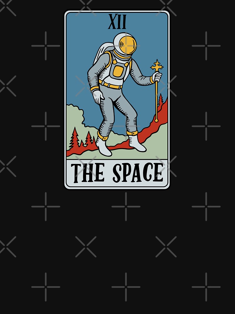 The Space - Funny Astronaut Mars Mission Tarot Card (Blue Version) by isstgeschichte