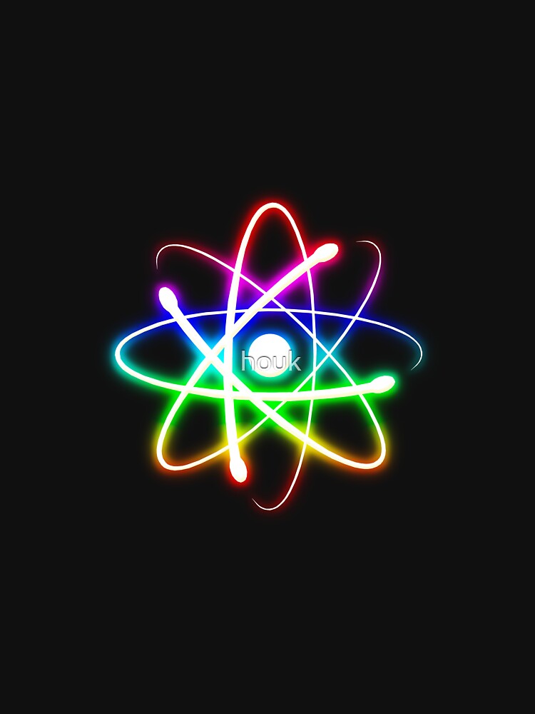 Colorful Glow Atomic Symbol by houk