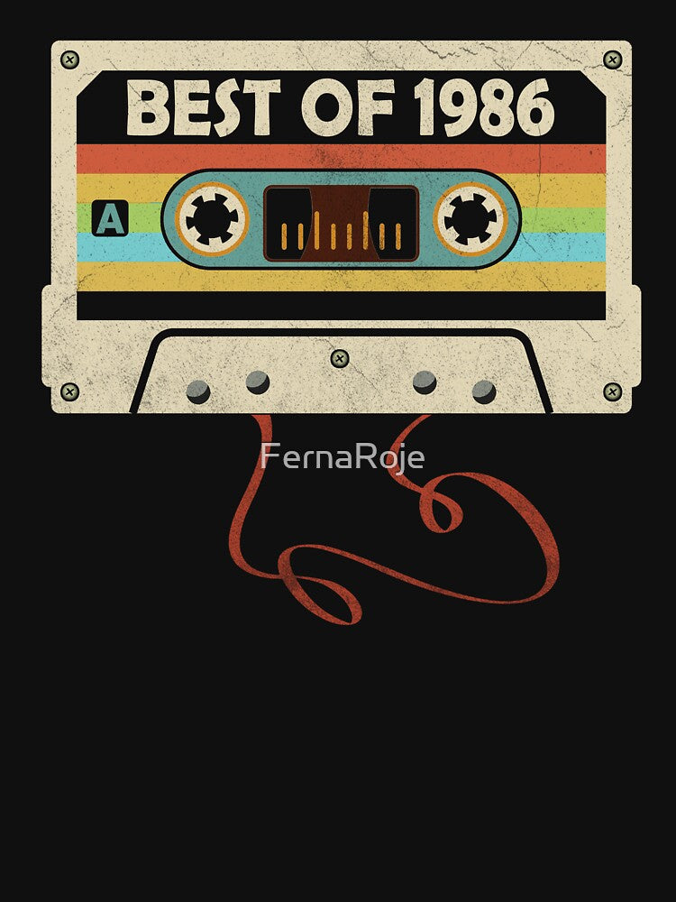 Best of 1986 Birthday Vintage Music Cassette Tape 40th Retro Bday by FernaRoje