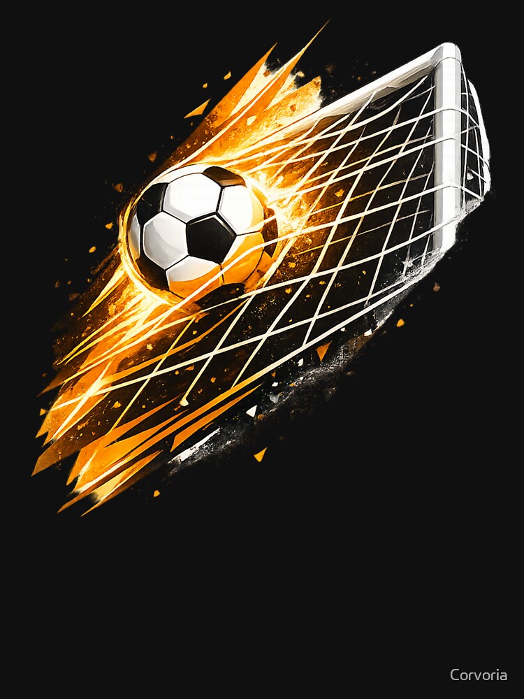Soccer Goal Flaming Ball Gift by Corvoria