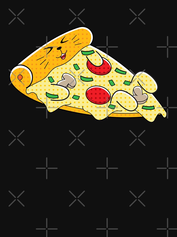 Yummy Kawaii Cat Pizza by PosterpartyCo