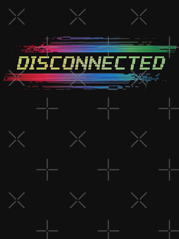 Disconnected – Cyberpunk Glitch Art Design by FocusedPatterns