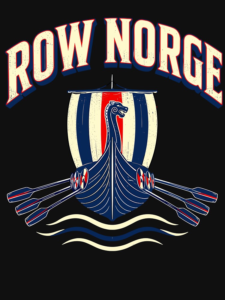Row Norge Norwegian Viking Ship Norway Rowing Boat Pride Soccer Fan Football by ajifujpost