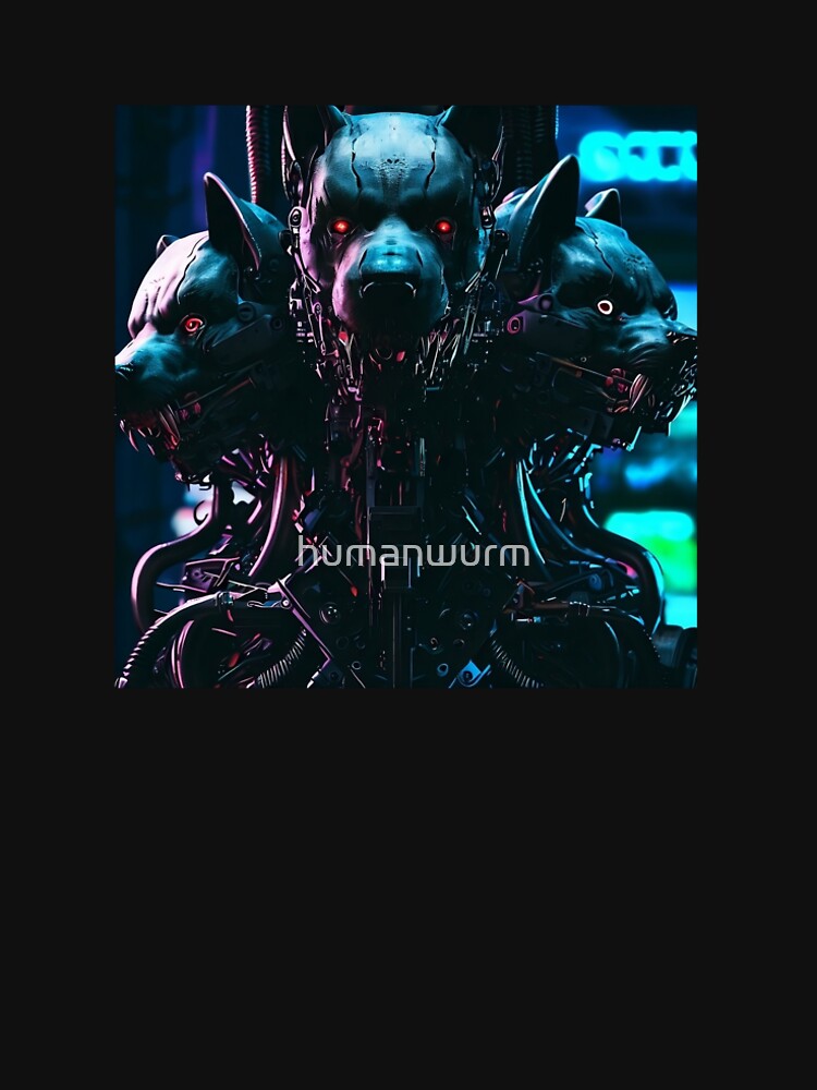 Cyborg Cerberus Dystopian Cyberpunk by humanwurm