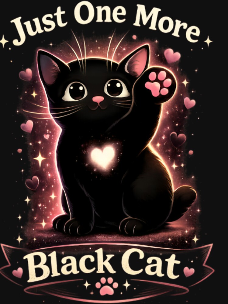 Just One More Black Cat – Cute Kawaii Black Cat Lover Design by CatLovers Studio