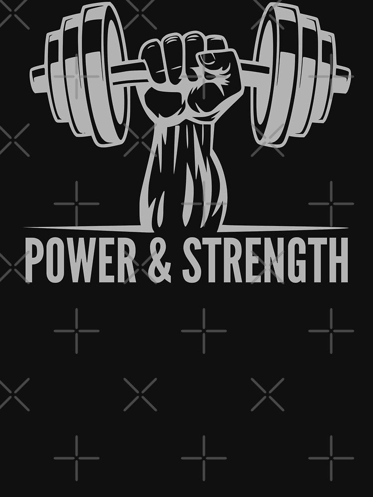 Power & Strength - fitness and Gym motivational quote by GraphicDream