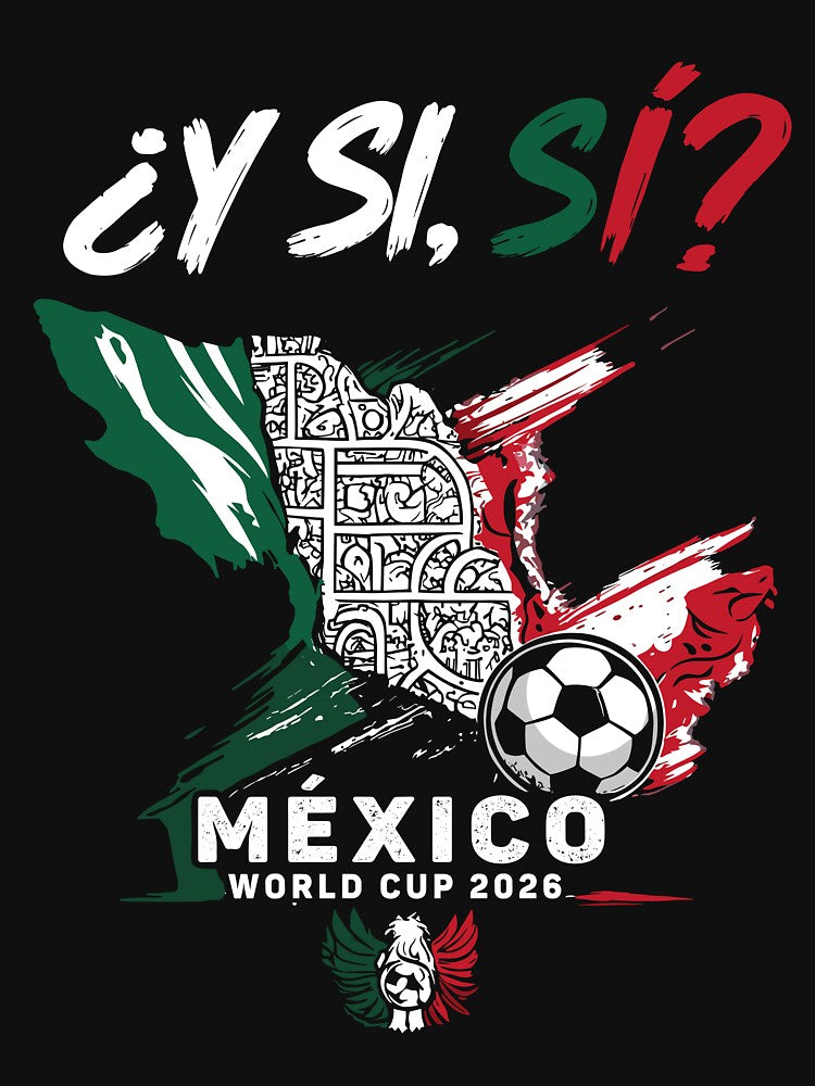 Y Sí Sí Mexico Map Football Fan Aztec-inspired Art by kienoy
