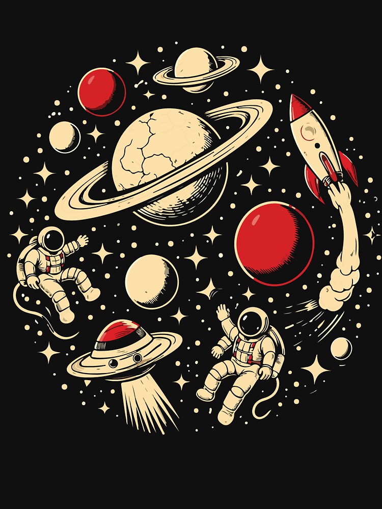 Cool Astronaut Space Galaxy Rocket Funny Kids Design Boys Girls by kiralynstration
