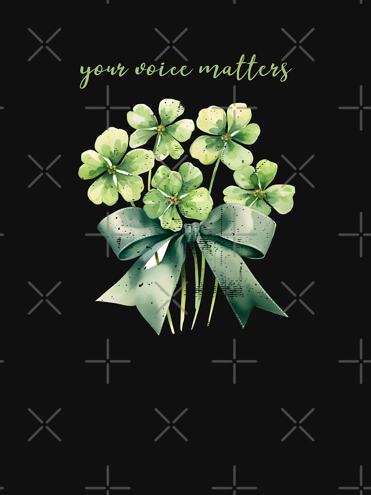 Your Voice Matters Mental Health Awareness Positive Inspirational Text by FemiBiutti