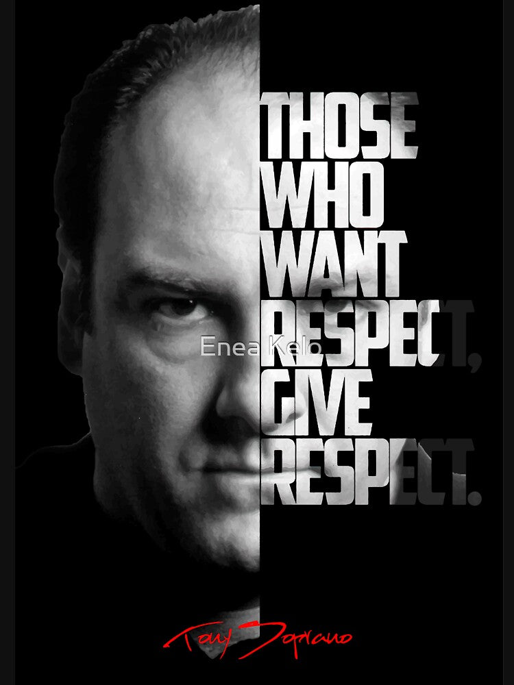 Black and white Tony Soprano The Sopranos Tv Show quote. by The Wise Fortress