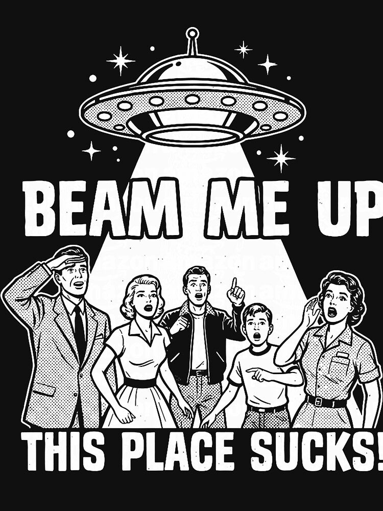 Vintage Beam Me Up Space Abduction Comic by judycuevas1