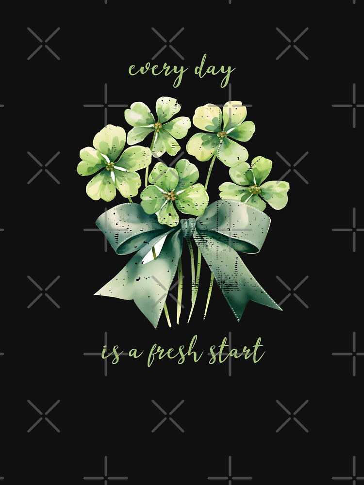Every Day Is a Fresh Start Mental Health Awareness Positive Inspirational Text by FemiBiutti