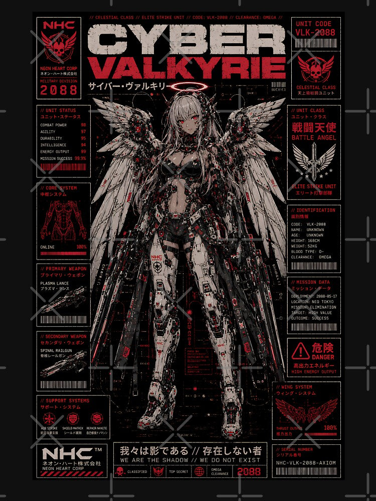 Cyberpunk Valkyrie Battle Angel - Mecha Anime Girl Sci-Fi Interface by saamessart