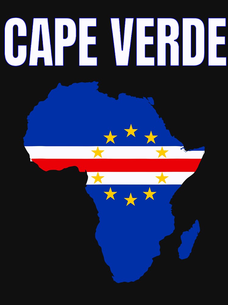 Cape Verde Africa Map Flag Cabo Verde Football Pride by DarylPope