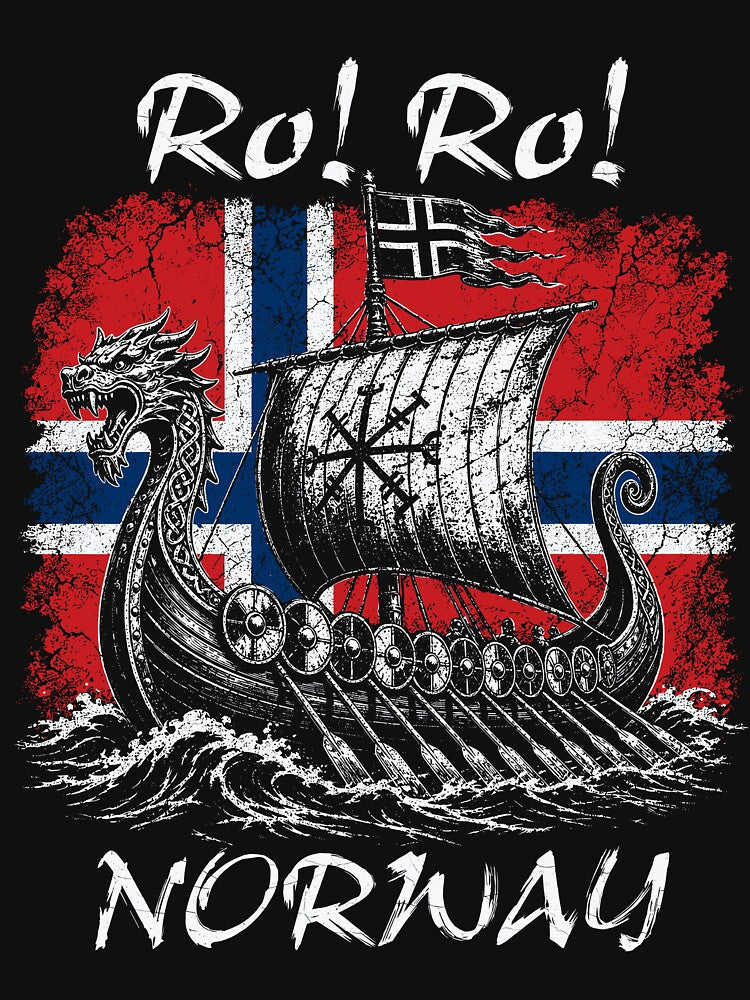 Ro! Ro! Norway Viking Ship Norwegian Flag by kienoy