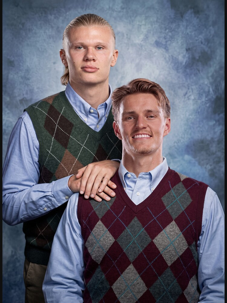 Erling Haaland and  Martin Ødegaard Norway World Cup Step Brothers by DonetTrent