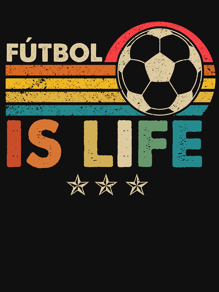 Futbol Is Life Football Lover Soccer Funny Vintage by AdellAddie